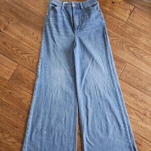 Anthropologie Pilcro Ultra High-Rise Relaxed Flare Wide Leg Jeans Size 28 Boho